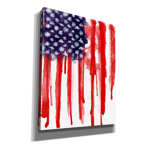 Image of "American Flag Splatter" by Nicklas Gustafsson, Giclee Canvas Wall Art