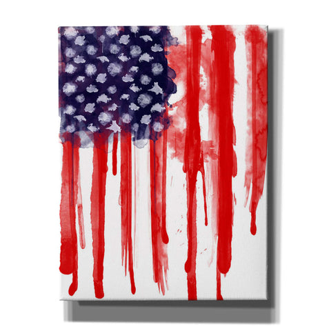 Image of "American Flag Splatter" by Nicklas Gustafsson, Giclee Canvas Wall Art