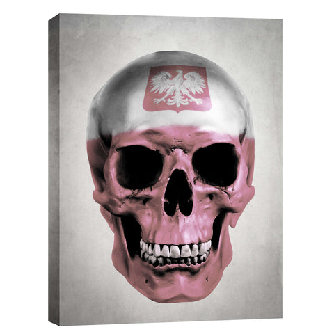 Image of "Polish Skull-Grey" by Nicklas Gustafsson, Giclee Canvas Wall Art