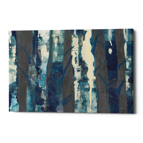 Image of 'Deep Woods III Indigo on Gray' by Albena Hristova, Canvas Wall Art