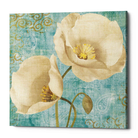 Image of 'Rich Poppies on Paisley' by Albena Hristova, Canvas Wall Art