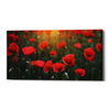 'Wood Series: Field of Poppies' Canvas Wall Art