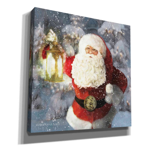Image of 'Light the Way Santa' by Bluebird Barn, Canvas Wall Art,Size 1 Sqaure