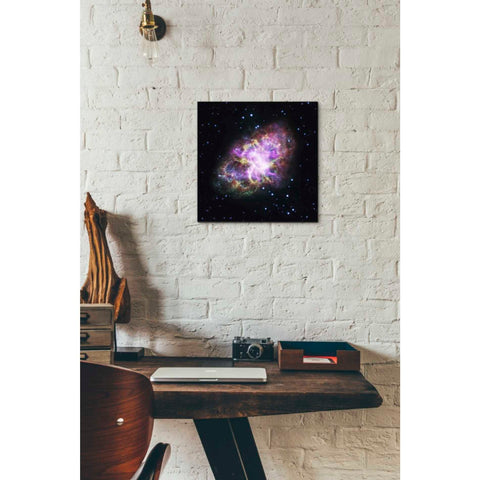 Image of 'Crab Nebula Multi-Wavelengths' Hubble Space Telescope Canvas Wall Art,12 x 12