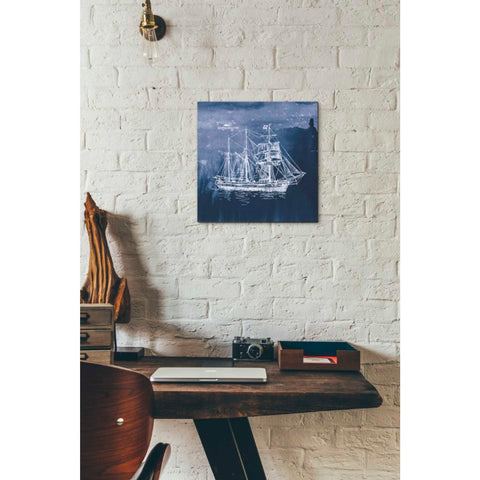 Image of 'Sailing Ships III' by Wild Apple Portfolio, Canvas Wall Art,12 x 12