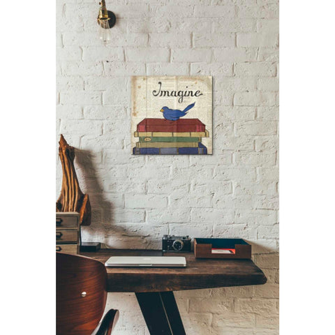 Image of 'Bird Inspiration Imagine' by Elyse DeNeige, Canvas Wall Art,12 x 12