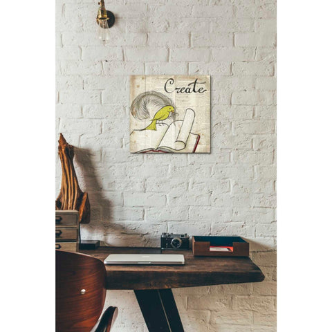 Image of 'Bird Inspiration Create' by Elyse DeNeige, Canvas Wall Art,12 x 12