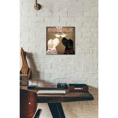 Image of 'Doodle Coffee Double IV Portland' by Ryan Fowler, Canvas Wall Art,12 x 12