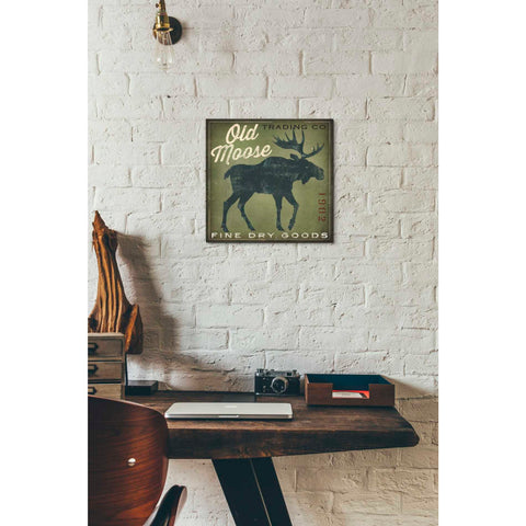 Image of 'Old Moose Trading Co. - green' by Ryan Fowler, Canvas Wall Art,12 x 12