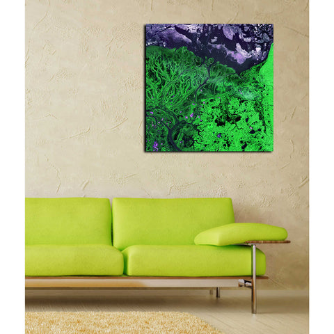 Image of 'Earth As Art: Yukon Delta' Canvas Wall Art,12 x 12
