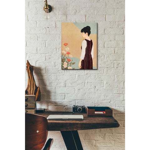 Image of 'Poppies and a Woman' by Sai Tamiya, Canvas Wall Art,12 x 16