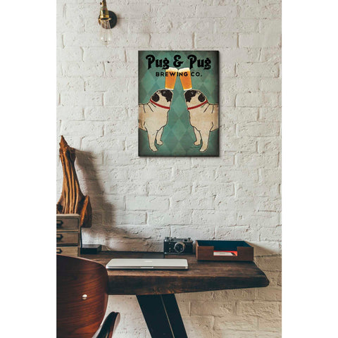 Image of 'Pug and Pug Brewing' by Ryan Fowler, Canvas Wall Art,12 x 16