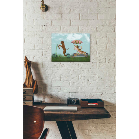 Image of 'Boxer Scooter' by Fab Funky Giclee Canvas Wall Art