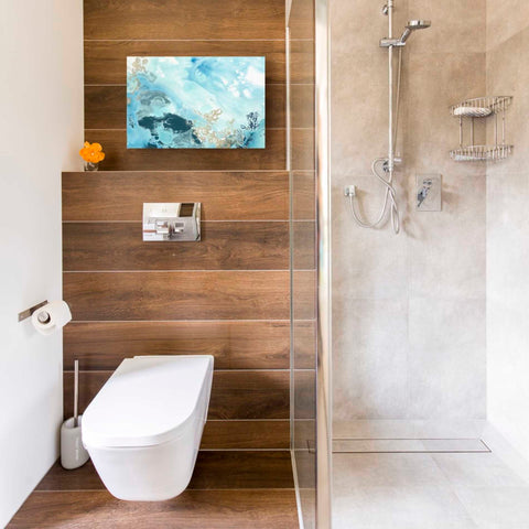 Image of 'Aqua Wave Form II' by June Erica Giclee Canvas Wall Art