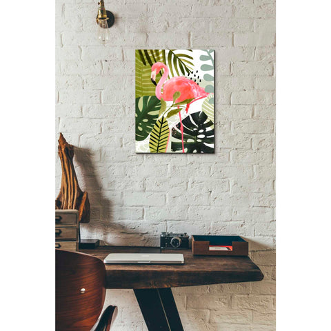 Image of 'Flamingo Forest I' by Victoria Borges Canvas Wall Art,12 x 16