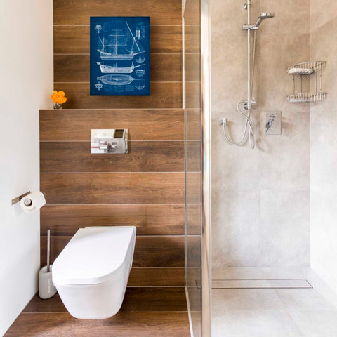 Image of 'Antique Ship Blueprint I' by Vision Studio Giclee Canvas Wall Art