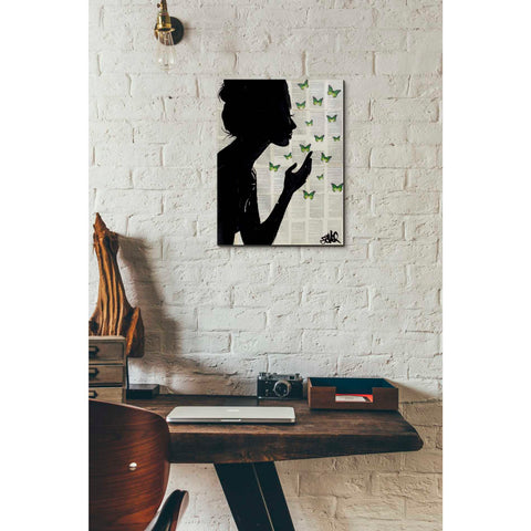 Image of 'Simplicity Green' by Loui Jover, Canvas Wall Art,12 x 16