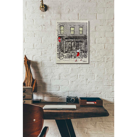 Image of 'The Coffee Roasters Place' by Loui Jover, Canvas Wall Art,12 x 16