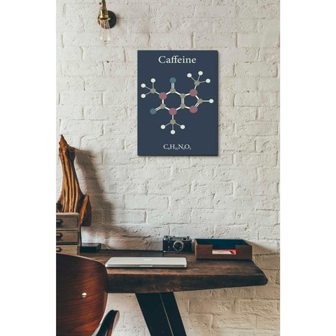 Image of 'Caffeine Molecule' Canvas Wall Art,12 x 16