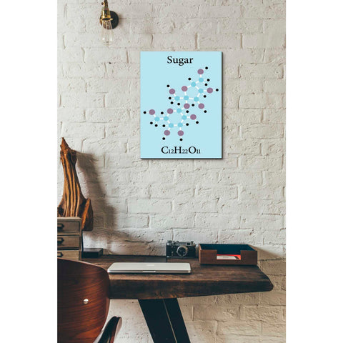 Image of 'Sugar Molecule' Canvas Wall Art,12 x 16