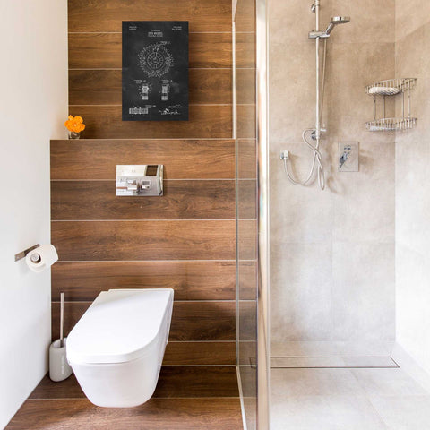 Image of 'Cog Wheel Blueprint Patent Chalkboard' Canvas Wall Art,12 x 18