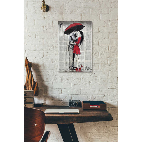 Image of 'Red Rainy Love' by Loui Jover, Canvas Wall Art,12 x 18