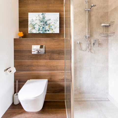 Image of 'Eucalyptus I on Shiplap Crop' by Danhui Nai, Canvas Wall Art,12 x 18