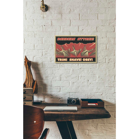 Image of 'Barbershop' Canvas Wall Art,12 x 18