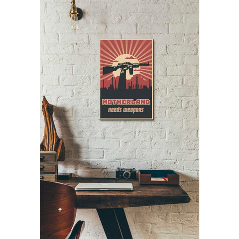 Image of 'Motherland Needs Weapons' Canvas Wall Art,12 x 18