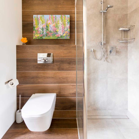 Image of 'Garden Pastels I Blue Sky' by Shirley Novak, Canvas Wall Art,18 x 12