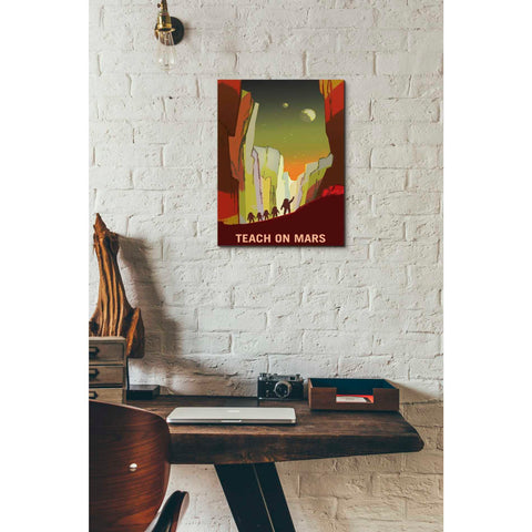 Image of 'Mars Explorer Series: Teach on Mars" Space Canvas Wall Art,12 x 18