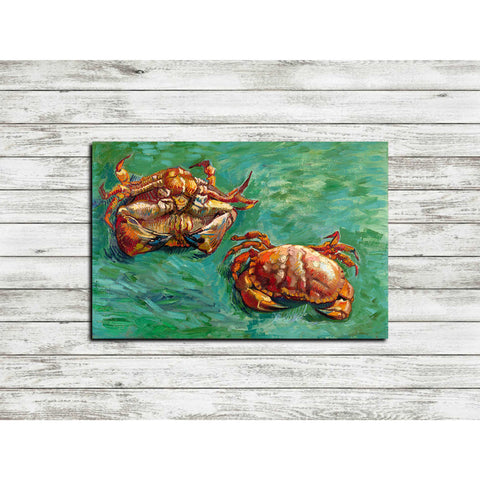 Image of 'Two Crabs' by Vincent Van Gogh Canvas Wall Art,12 x 18