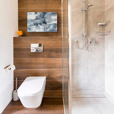 Image of 'In The Clouds Indigo and Grey' by Silvia Vassileva, Canvas Wall Art,18 x 12