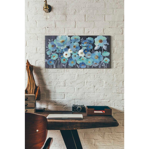 Image of 'Indigo Flowers' by Silvia Vassileva, Canvas Wall Art,12 x 24