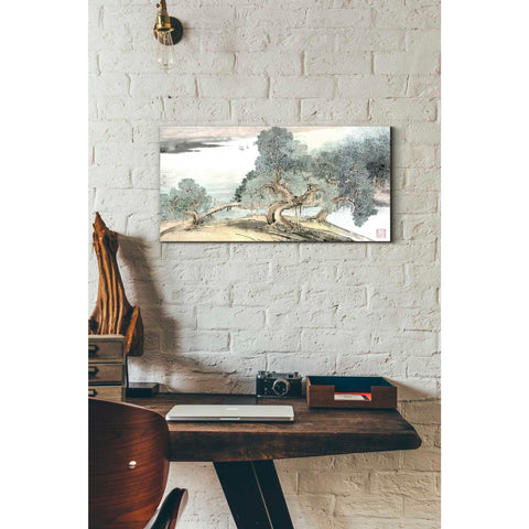 Image of 'A Stroll Along the Riverbank' by River Han, Canvas Wall Art,12 x 24