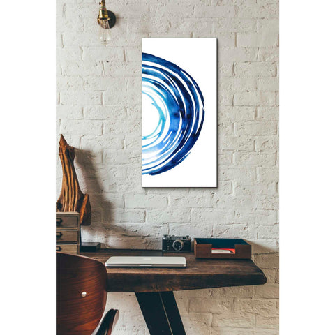 Image of 'Blue Vortex II' by Grace Popp Canvas Wall Art,12 x 24