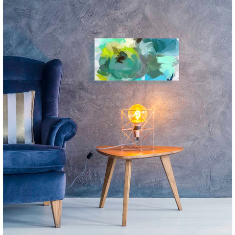 Image of 'The Shades of Green Abstract 2' by Irena Orlov, Canvas Wall Art,24 x 12