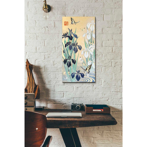 Image of 'Iris and Butterfly' by Zigen Tanabe, Giclee Canvas Wall Art