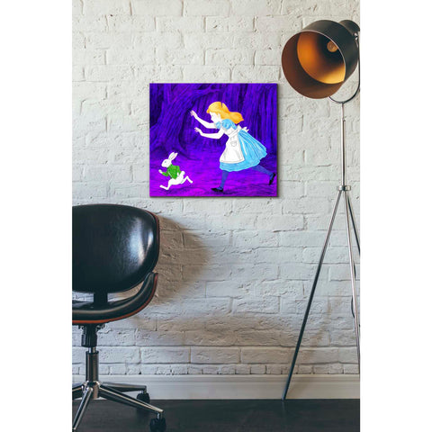 Image of 'Alice's and the Rabbit' by Sai Tamiya, Canvas Wall Art,18 x 16