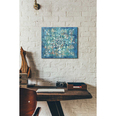 Image of 'Mandala in Blue I' by Danhui Nai, Canvas Wall Art,16 x 18