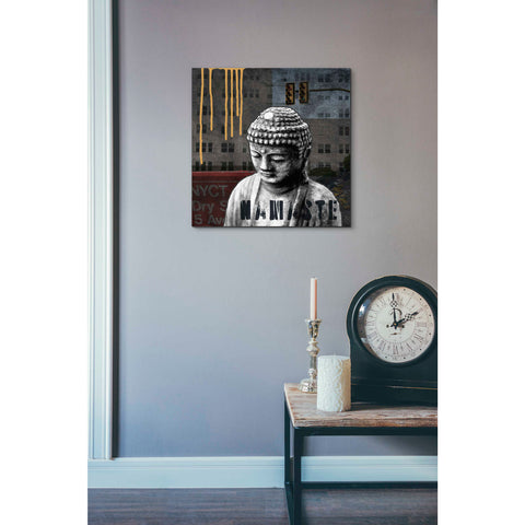 Image of 'Urban Buddha III' by Linda Woods, Canvas Wall Art,18 x 18