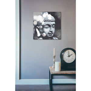 'Peaceful Buddha III' by Linda Woods, Canvas Wall Art,18 x 18