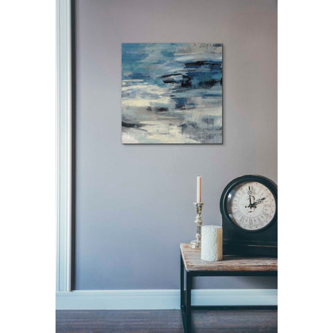 Image of 'Indigo Wave' by Silvia Vassileva, Canvas Wall Art,18 x 18