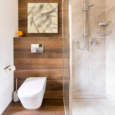 Image of 'Falling Feathers' by Albena Hristova, Canvas Wall Art,18 x 18