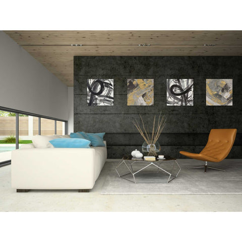 Image of 'Moab Gold and Black' by Albena Hristova, Canvas Wall Art,18 x 18