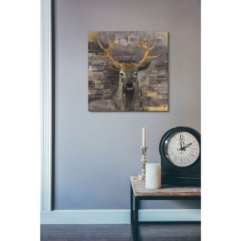 Image of 'The Leader Gold' by Albena Hristova, Canvas Wall Art,18 x 18