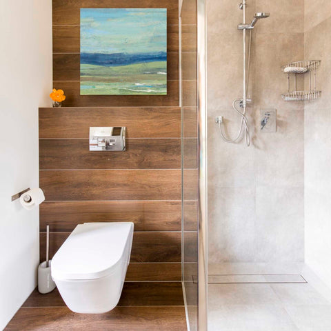 Image of 'Azure Wave' by Albena Hristova, Canvas Wall Art,18 x 18