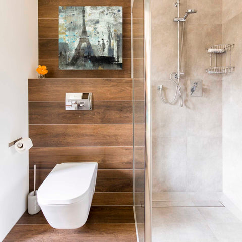 Image of 'Eiffel Tower Neutral' by Albena Hristova, Canvas Wall Art,18 x 18