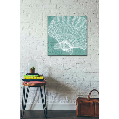 Image of 'Aqua Treasure III' by Daphne Brissonet, Canvas Wall Art,18 x 18