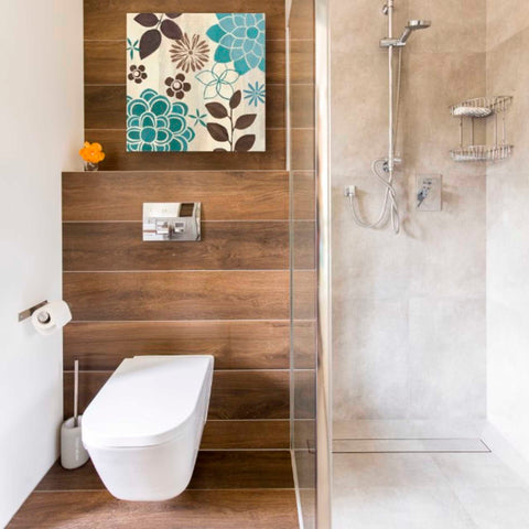 Image of 'Abstract Garden Blue II' by Veronique Charron, Canvas Wall Art,18 x 18